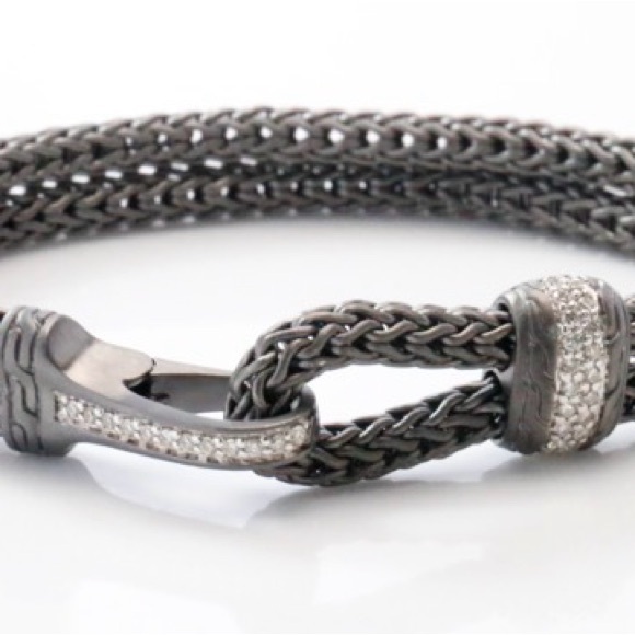Classic Chain Silver Diamond Pave Bracelet